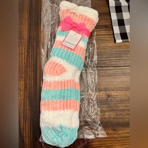 NWT! NIP! Simply Southern Soft Camper Socks! Very Cozy. Striped Shell.